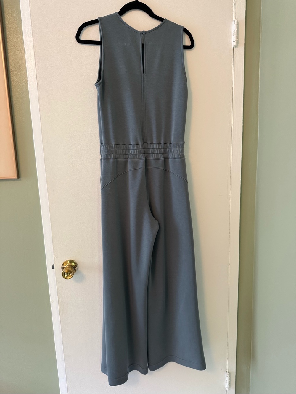 SPANX Air Essentials Ribbed, Wide Leg Jumper  - Blue/Gray - Size Small - Picture 6 of 8